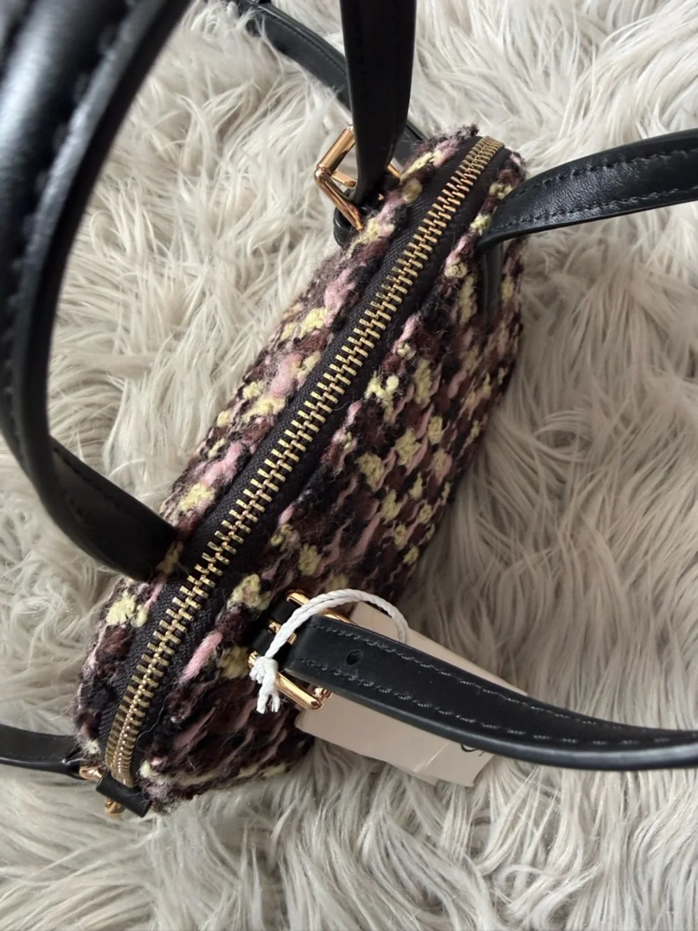 TORY BURCH Emerson Tweed Dome Satchel NWT